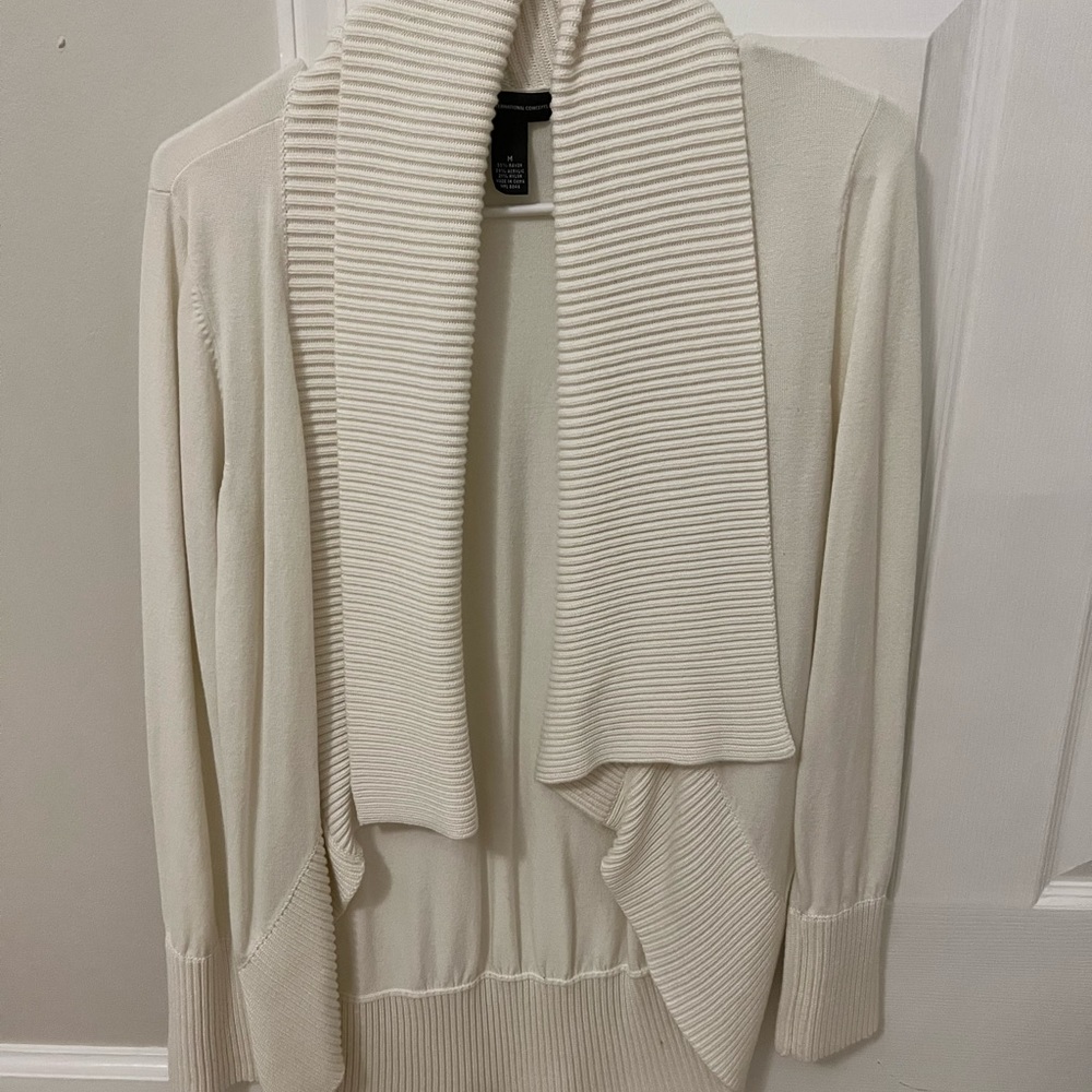 Cream color cardigan- size M- INC